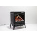 Sierra Flame 23-inch Cast Iron Freestanding Electric Stove FRONT AND SIDE VEW