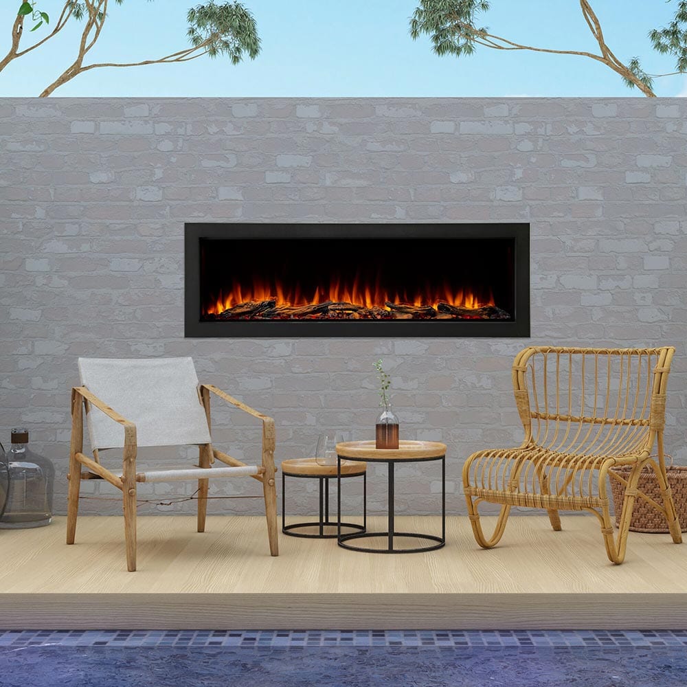 SimpliFire 55-in Forum Outdoor Linear Electric Fireplace