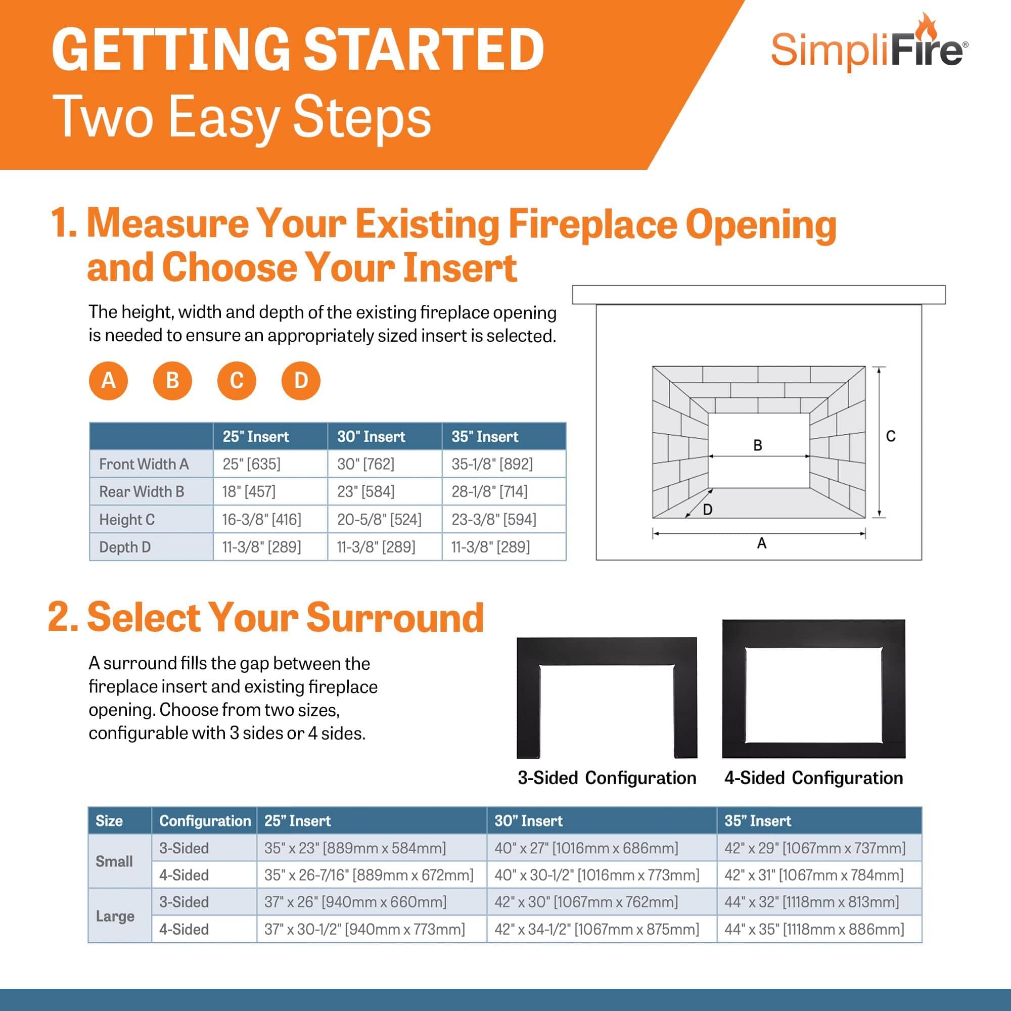 SimpliFire 25-In Electric Fireplace Insert