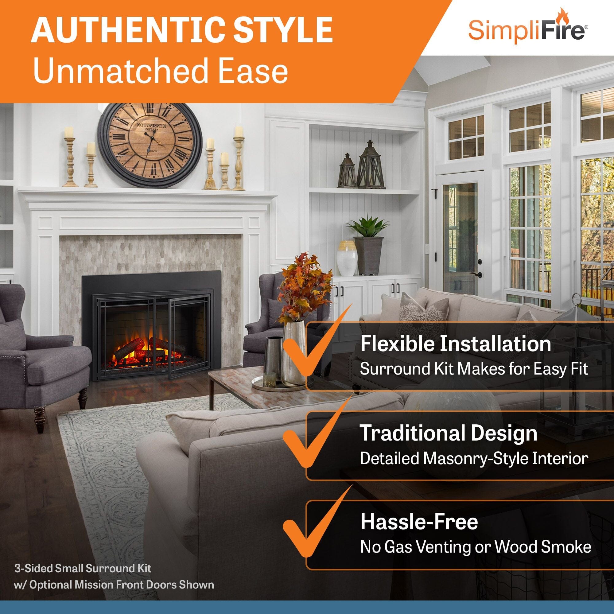 SimpliFire 25-In Electric Fireplace Insert