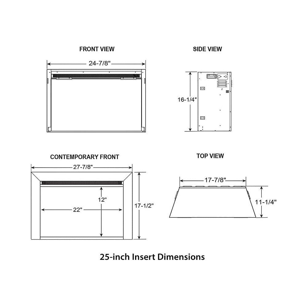 SimpliFire 25-In Electric Fireplace Insert