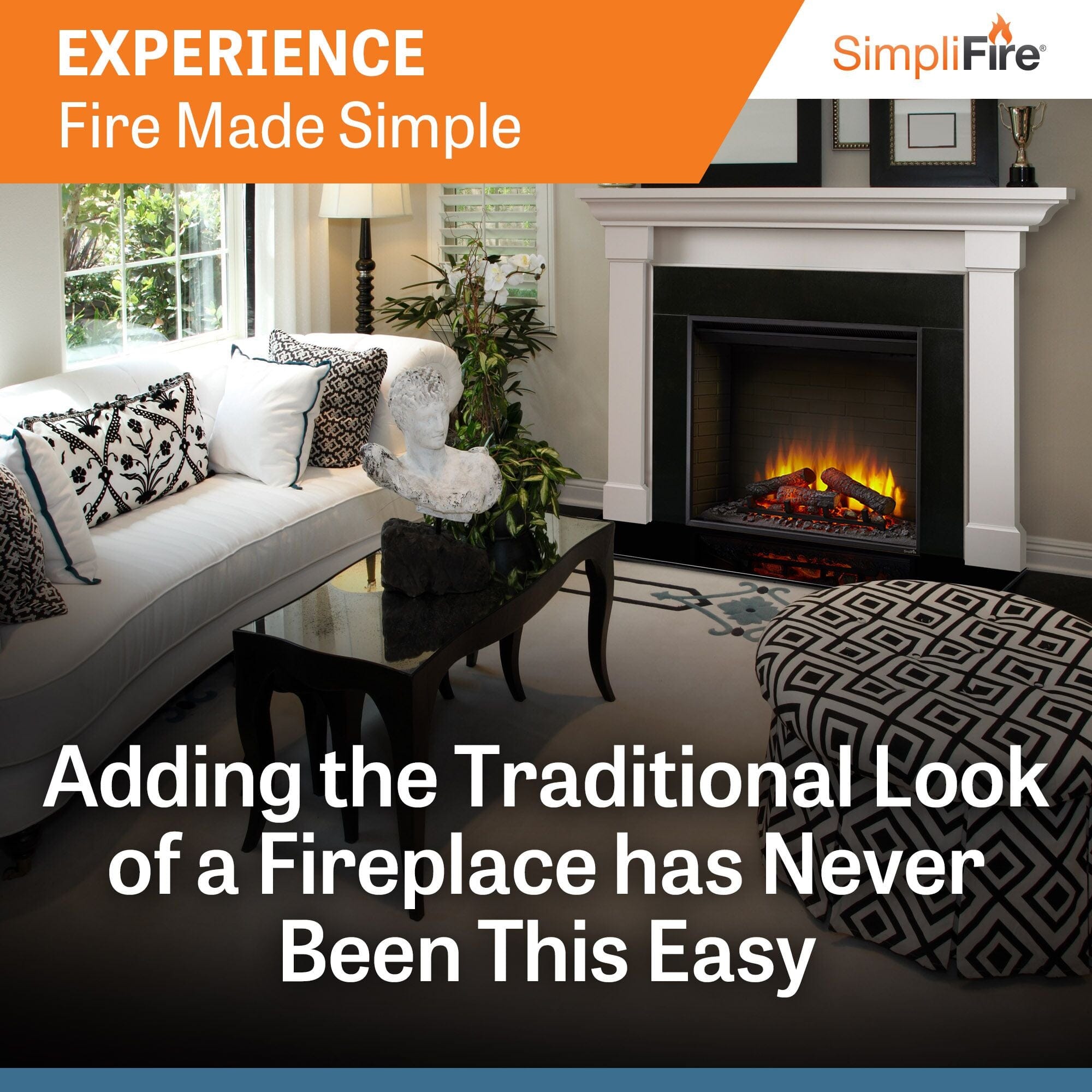 SimpliFire 30-In Built-In Electric Fireplace w/ Trim Kit