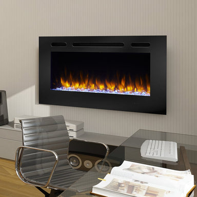 SimpliFire 38-In Black Linear Wall Mount Electric Fireplace SAMPLE PHOTO