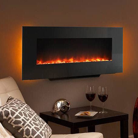 SimpliFire 38-In Black Linear Wall Mount Electric Fireplace SAMPLE PHOTO