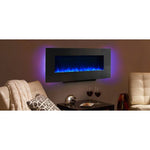 SimpliFire 38-In Black Linear Wall Mount Electric Fireplace