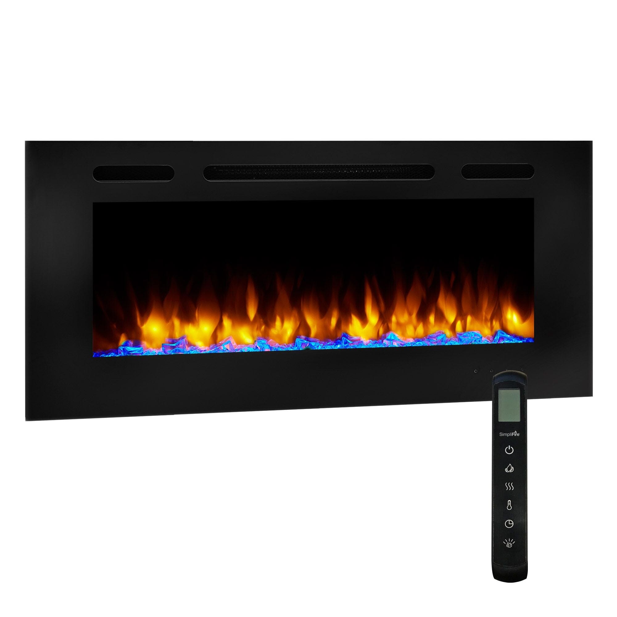 SimpliFire 40-in Allusion Wall Mount Electric Fireplace FRONT VIEW