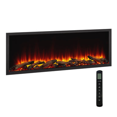 SimpliFire 43-in Scion Linear Built-In Electric Fireplace FRONT  VIEW