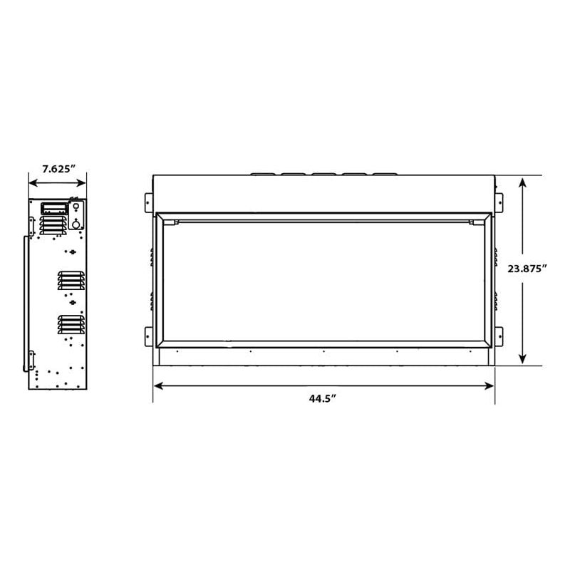 SimpliFire 43-in Scion Linear Built-In Electric Fireplace INCHES