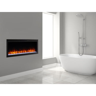 SimpliFire 50-in Allusion Platinum Wall Mount Electric Fireplace SAMPLE PHOTO