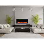 SimpliFire 50-in Allusion Platinum Wall Mount Electric Fireplace