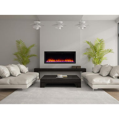 SimpliFire 50-in Allusion Platinum Wall Mount Electric Fireplace SAMPLE PHOTO