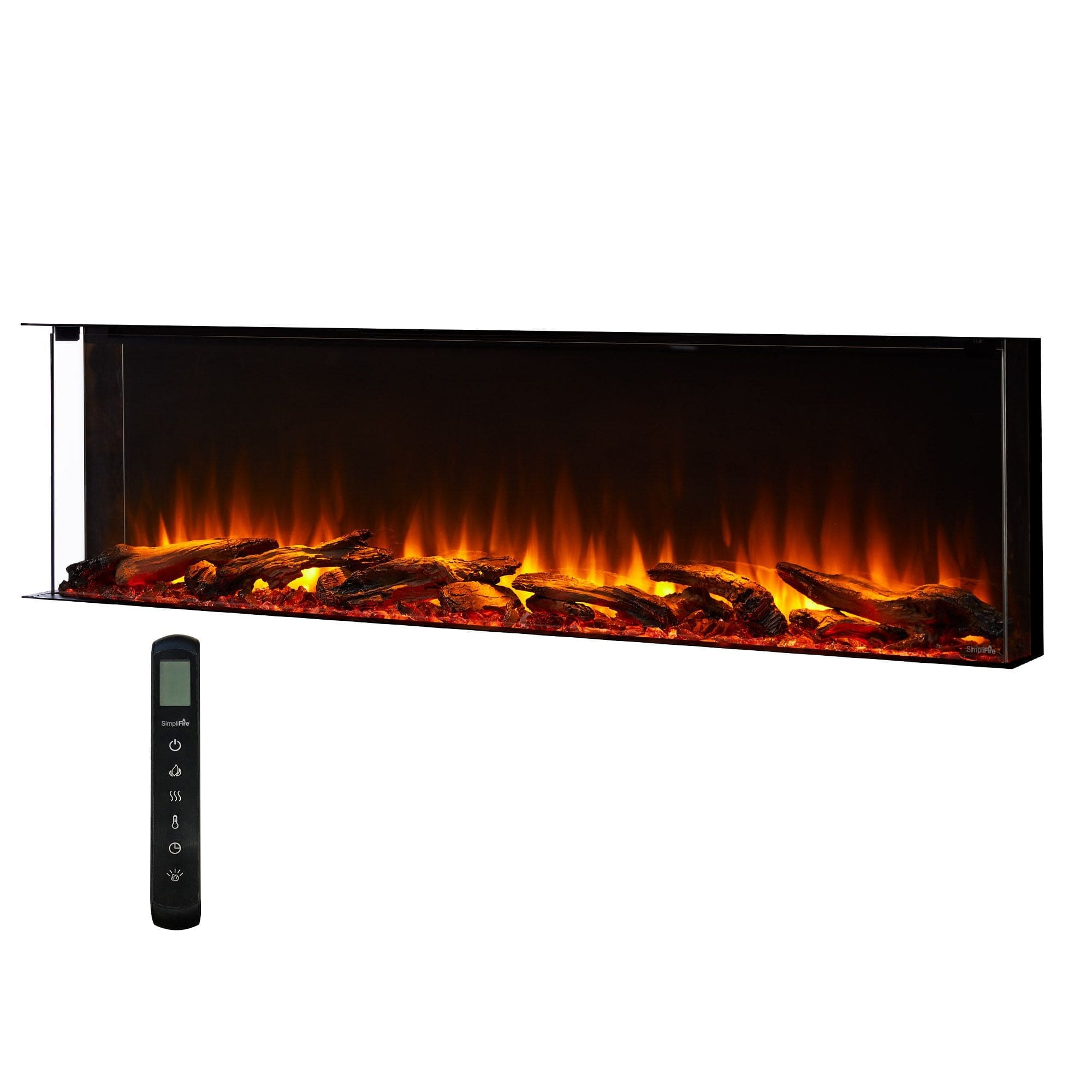 SimpliFire 55-In Scion Trinity Linear Electric Fireplace FRONT VIEW