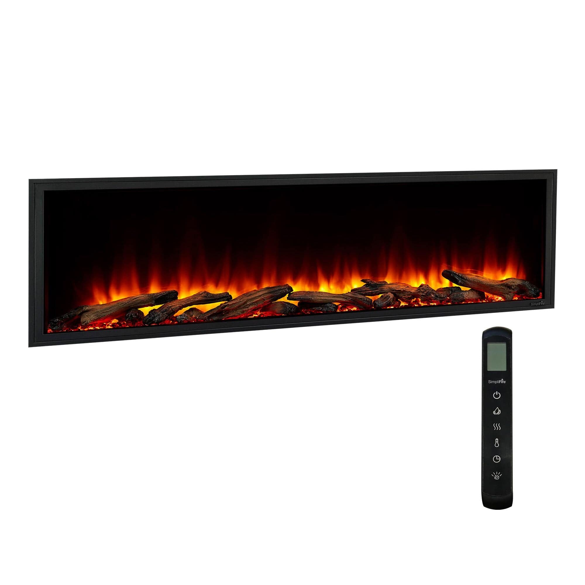 SimpliFire 55-in Scion Linear Built-In Electric Fireplace FRONT VIEW