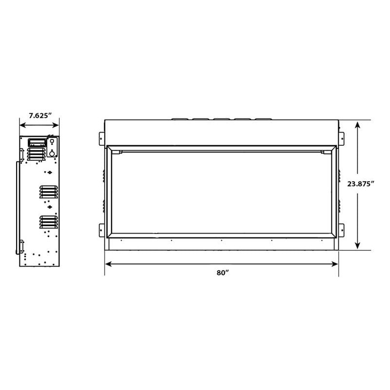 SimpliFire 78-in Scion Linear Built-In Electric Fireplace INCHES