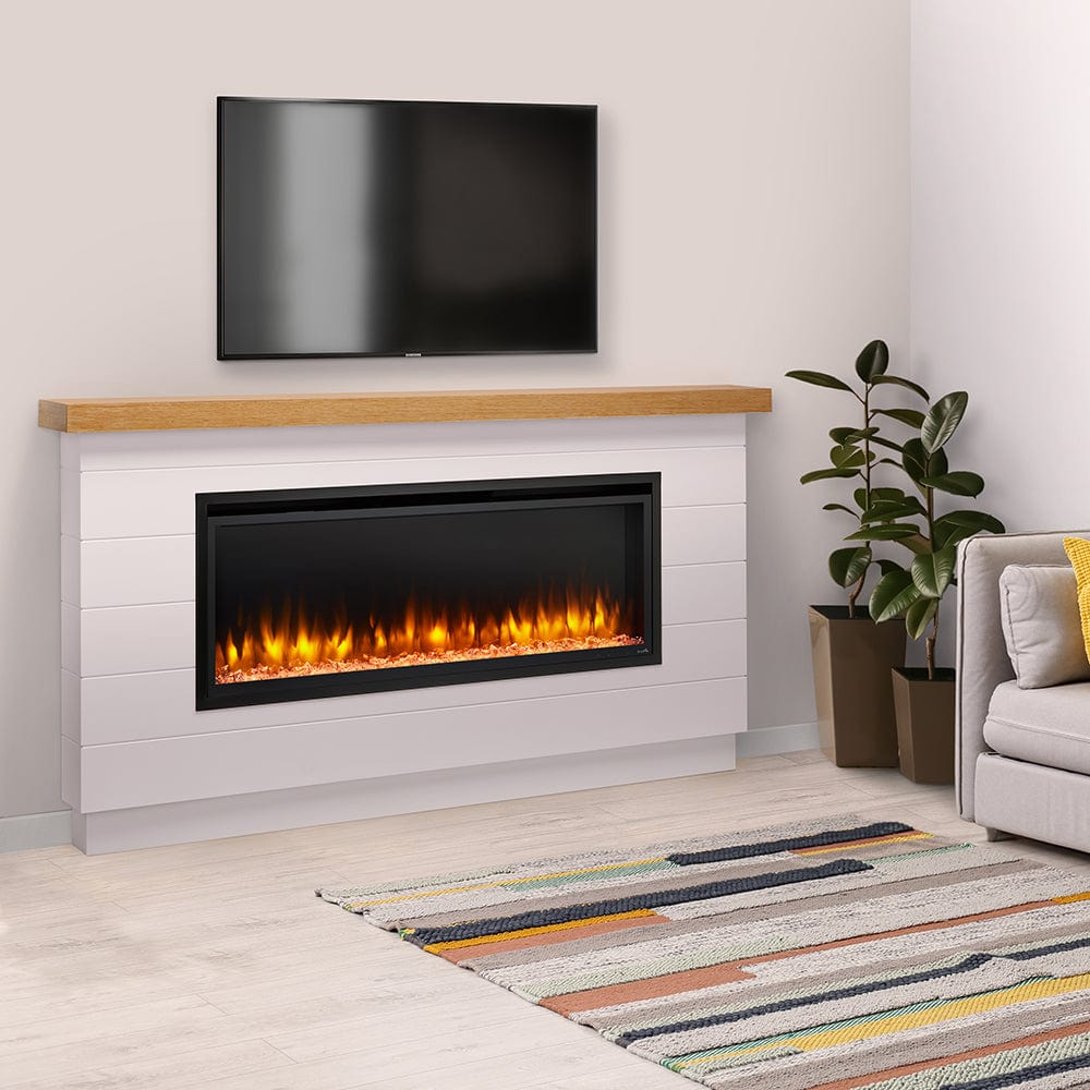 SimpliFire Boyd Modern Farmhouse Electric Fireplace Mantel Package SAMPLE PHOTO