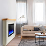 SimpliFire Boyd Modern Farmhouse Electric Fireplace Mantel Package