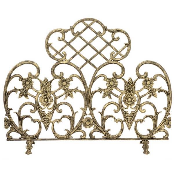 Single Panel Antique Gold Finish Cast Aluminum Screen