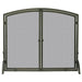Single Panel Bronze Finish Screen with Doors FRONT VIEW