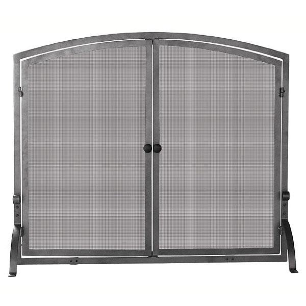 Single Panel Olde World Iron Screen with Doors - Large FRONT VIEW