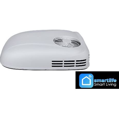 Super Quiet 9000 Low Profile Rooftop Air Conditioner FRONT AND SIDE VIEW