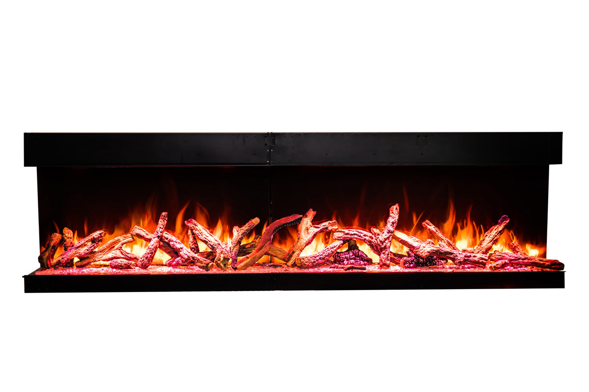 Amantii Tru View Bespoke 75-inch 3-Sided Built In Indoor/Outdoor Electric Fireplace