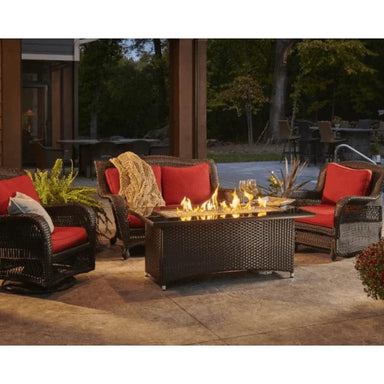 The Outdoor GreatRoom Company Balsam Montego 59-Inch Linear Gas Fire Pit Table (MG-1242-BLSM-K) SAMPLE PHOTO