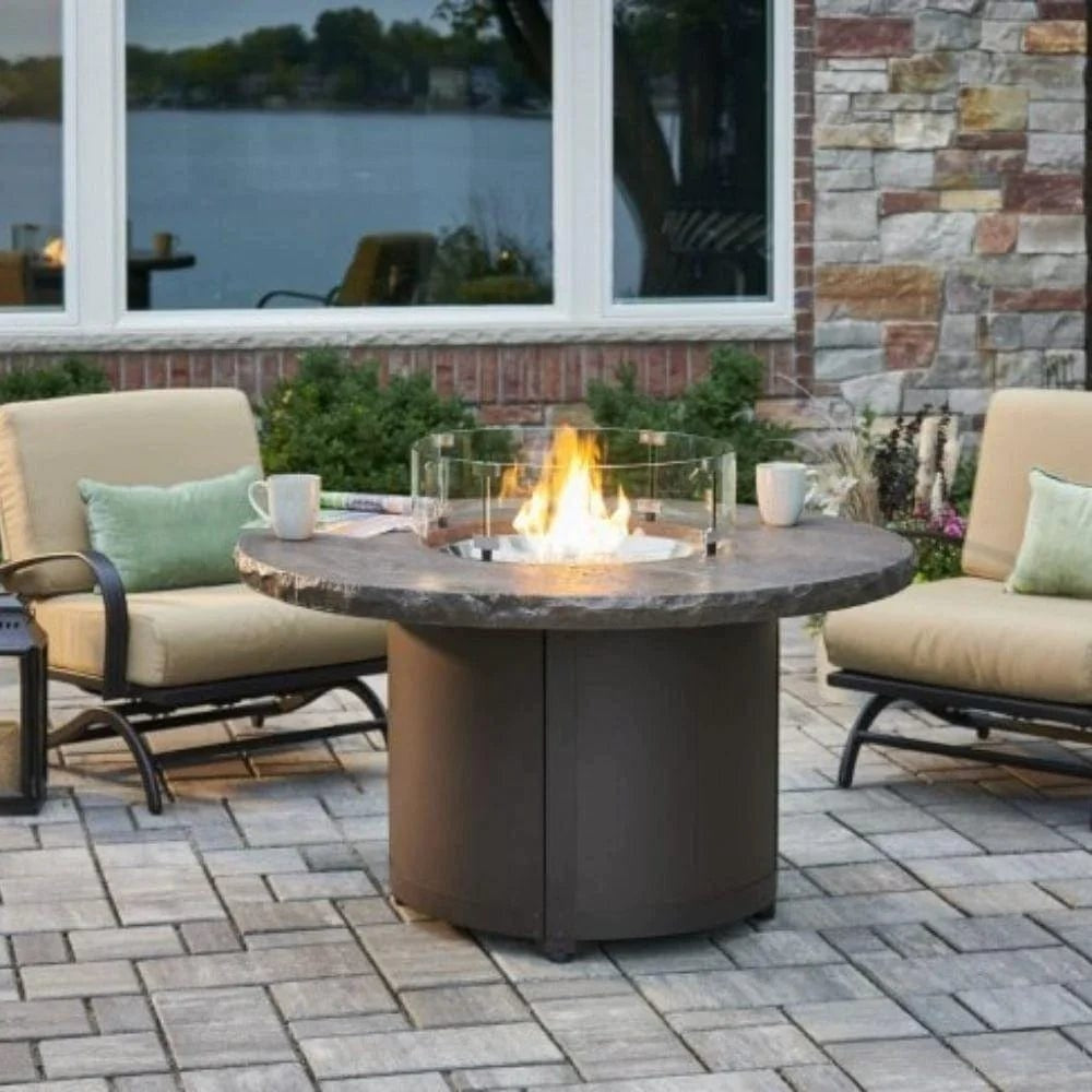 The Outdoor GreatRoom Company Beacon 48-Inch Round Gas Fire Pit Table SAMPLE PHOTO