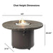 The Outdoor GreatRoom Company Beacon 48-Inch Round Gas Fire Pit Table WITH SIZES