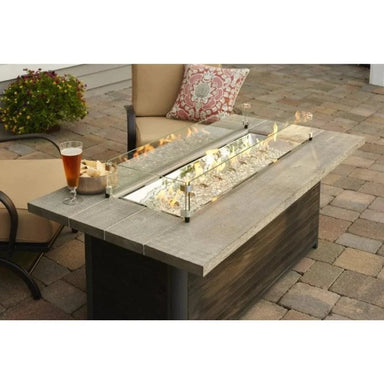 The Outdoor GreatRoom Company Cedar Ridge 61-Inch Linear Gas Fire Pit Table (CR-1242-K) SAMPLE PHOTO