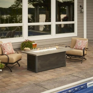 The Outdoor GreatRoom Company Cedar Ridge 61-Inch Linear Gas Fire Pit Table (CR-1242-K) SAMPLE PHOTO
