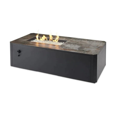 The Outdoor GreatRoom Company Kinney 55-Inch Linear Gas Fire Pit Table (KN-1224) WITH FIRE