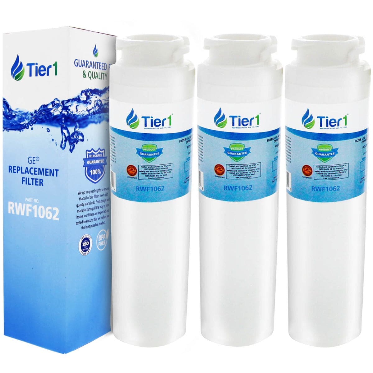 Tier1 GE MSWF SmartWater Refrigerator Water Filter Replacement Comparable 3 PACKS