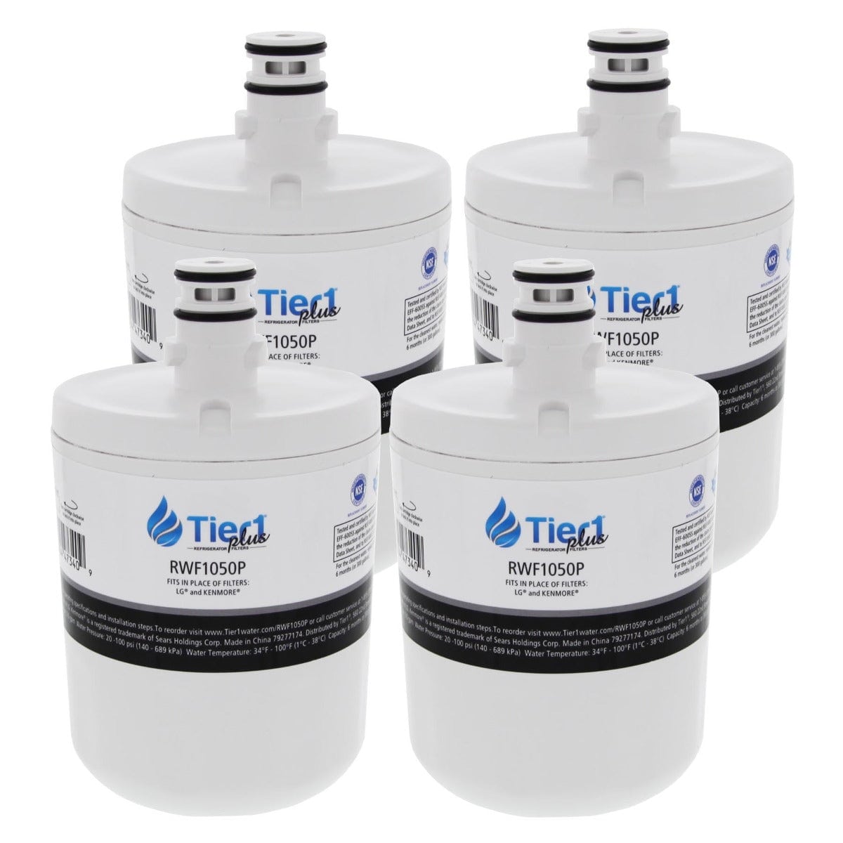 Tier1 Plus LG 5231JA2002A / LT500P Comparable Lead And Mercury Reducing Refrigerator Water Filter 4 PACKS