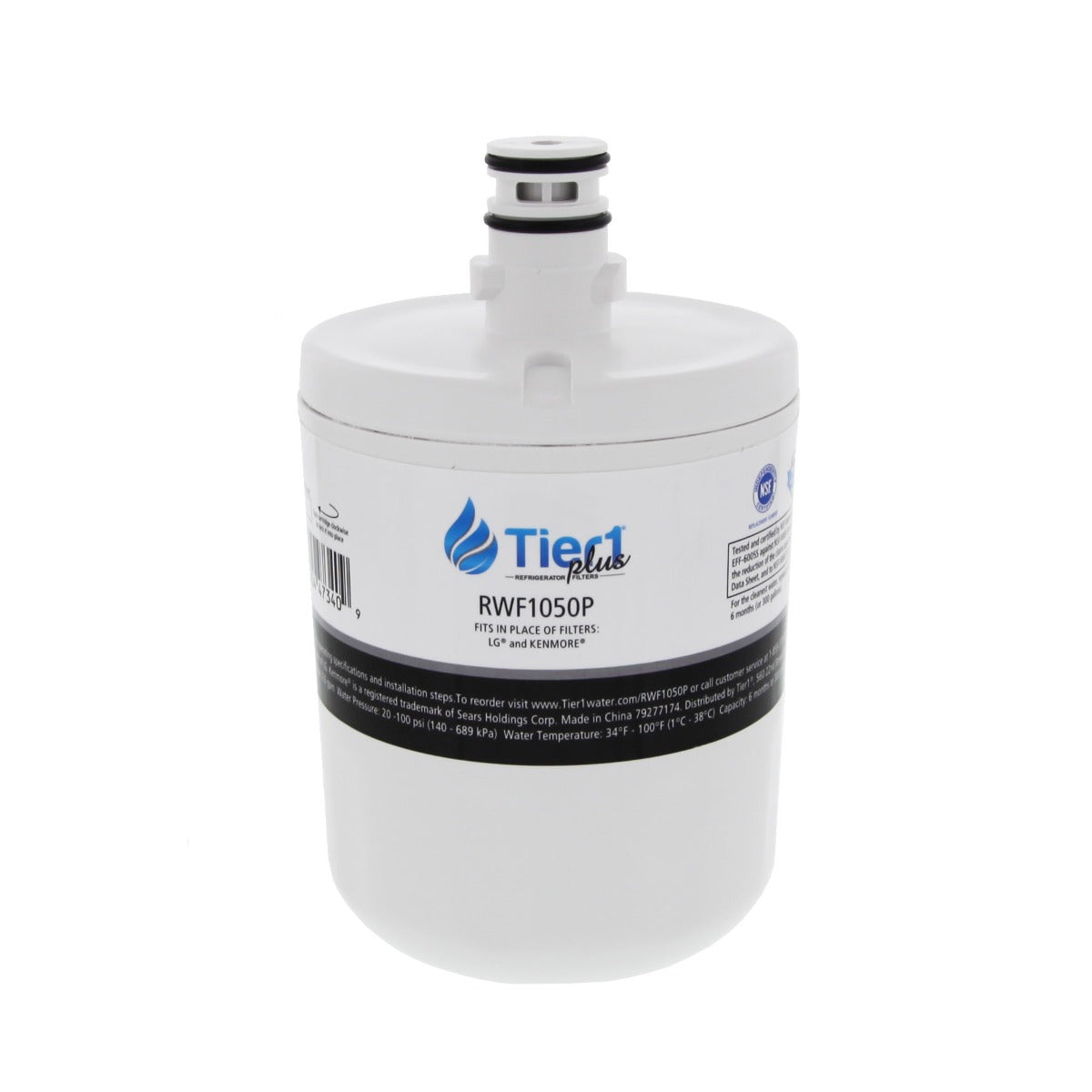Tier1 Plus LG 5231JA2002A / LT500P Comparable Lead And Mercury Reducing Refrigerator Water Filter FRONT VIEW