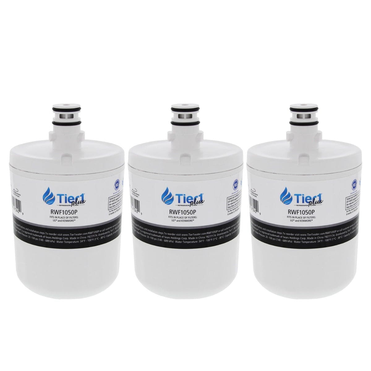Tier1 Plus LG 5231JA2002A / LT500P Comparable Lead And Mercury Reducing Refrigerator Water Filter 3 PACKS