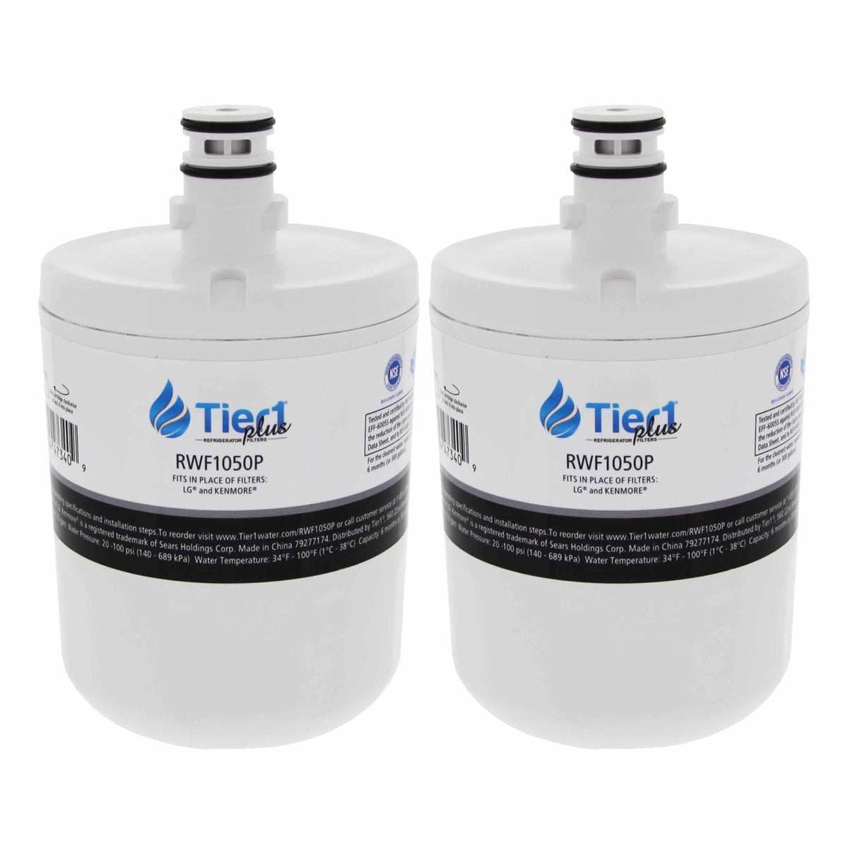 Tier1 Plus LG 5231JA2002A / LT500P Comparable Lead And Mercury Reducing Refrigerator Water Filter 2 PACKS