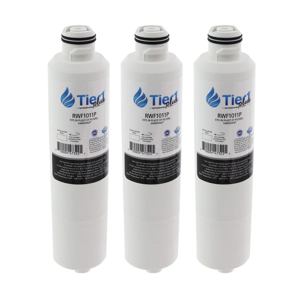 Tier1 Plus Samsung DA29-00020B Comparable Lead And Mercury Reducing Refrigerator Water Filter 3 PACKS