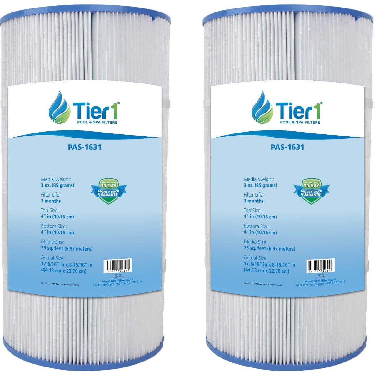 Tier1 Waterway Clearwater 817-0075N Comparable Pool and Spa Filter Replacement 2 PACKS