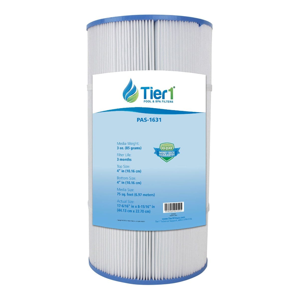 Tier1 Waterway Clearwater 817-0075N Comparable Pool and Spa Filter Replacement WITH LABEL