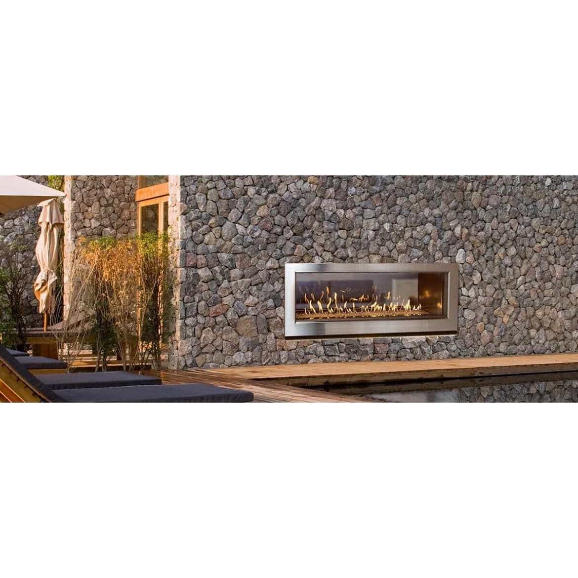 Town & Country TCWS54 54" See-Through Indoor/Outdoor Linear Gas Fireplace 22030013 SAMPLE PHOTO