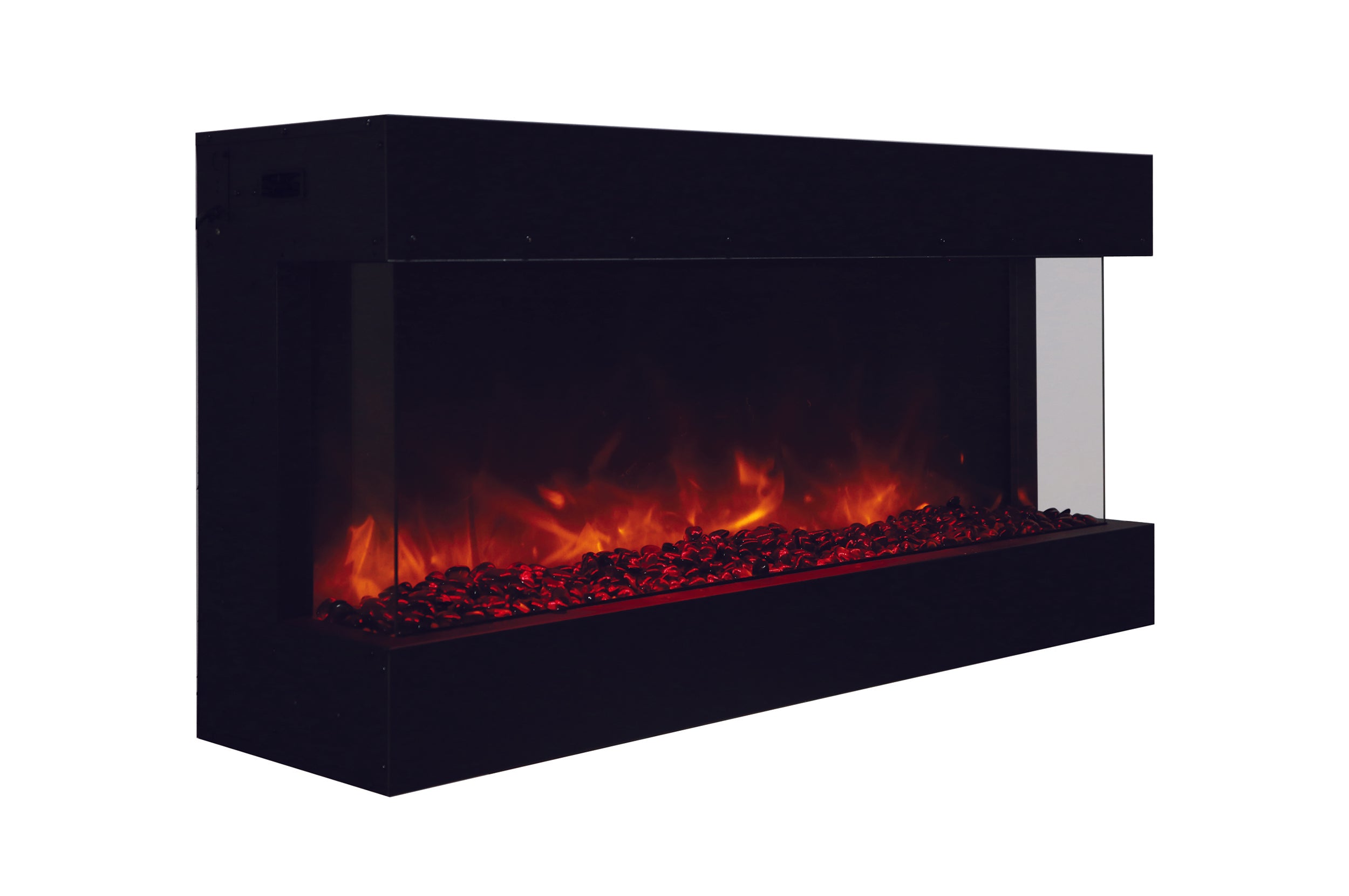 Open Box Amantii Panorama Tru View 50-inch 3-Sided View Built In Indoor/Outdoor Electric Fireplace