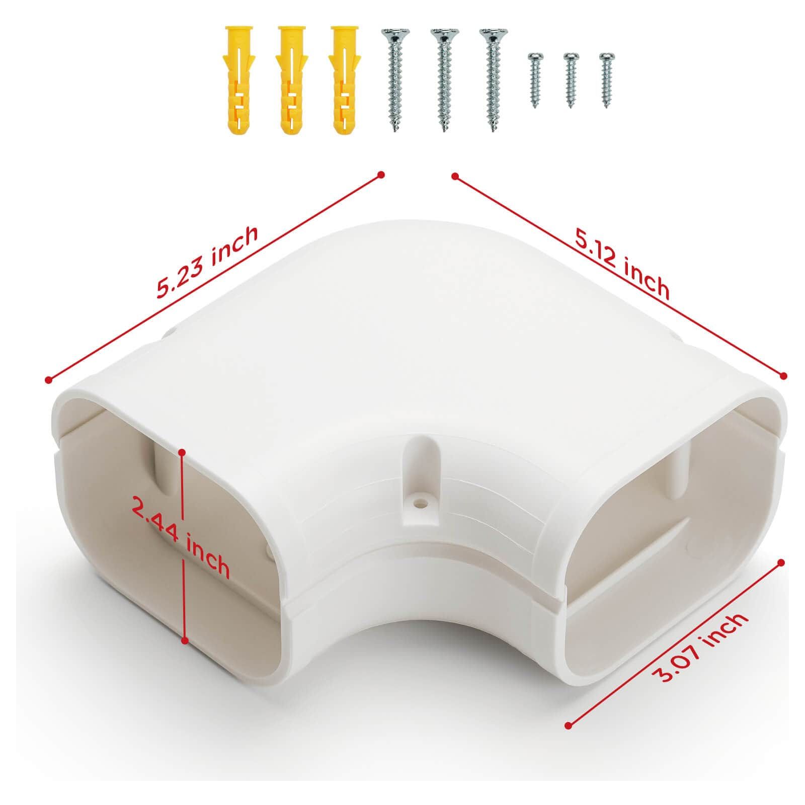 Turbro 90° Flat Elbow Part, Line Cover Set for Split AC