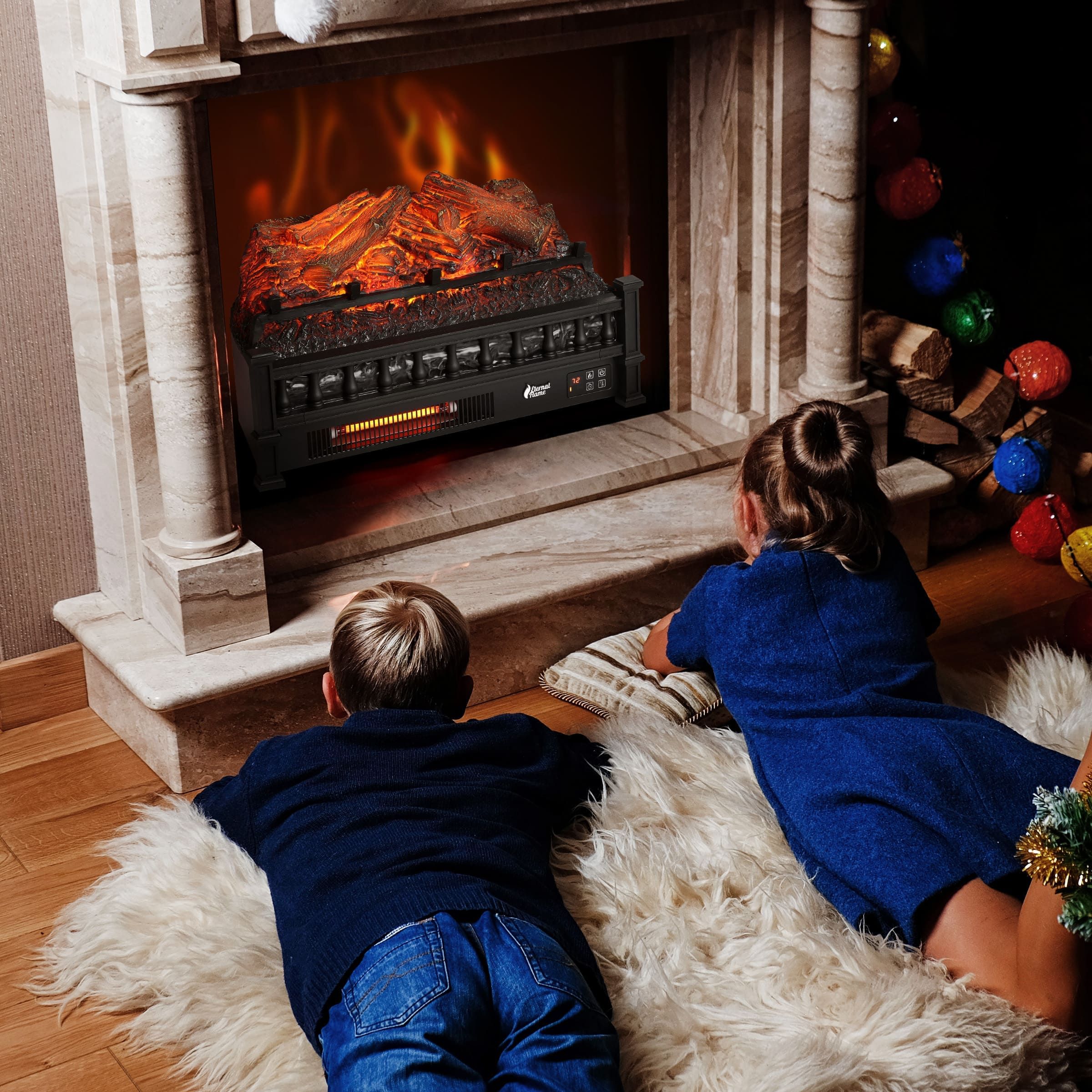 Turbro Eternal Flame EF23-LG Electric Fireplace Logs