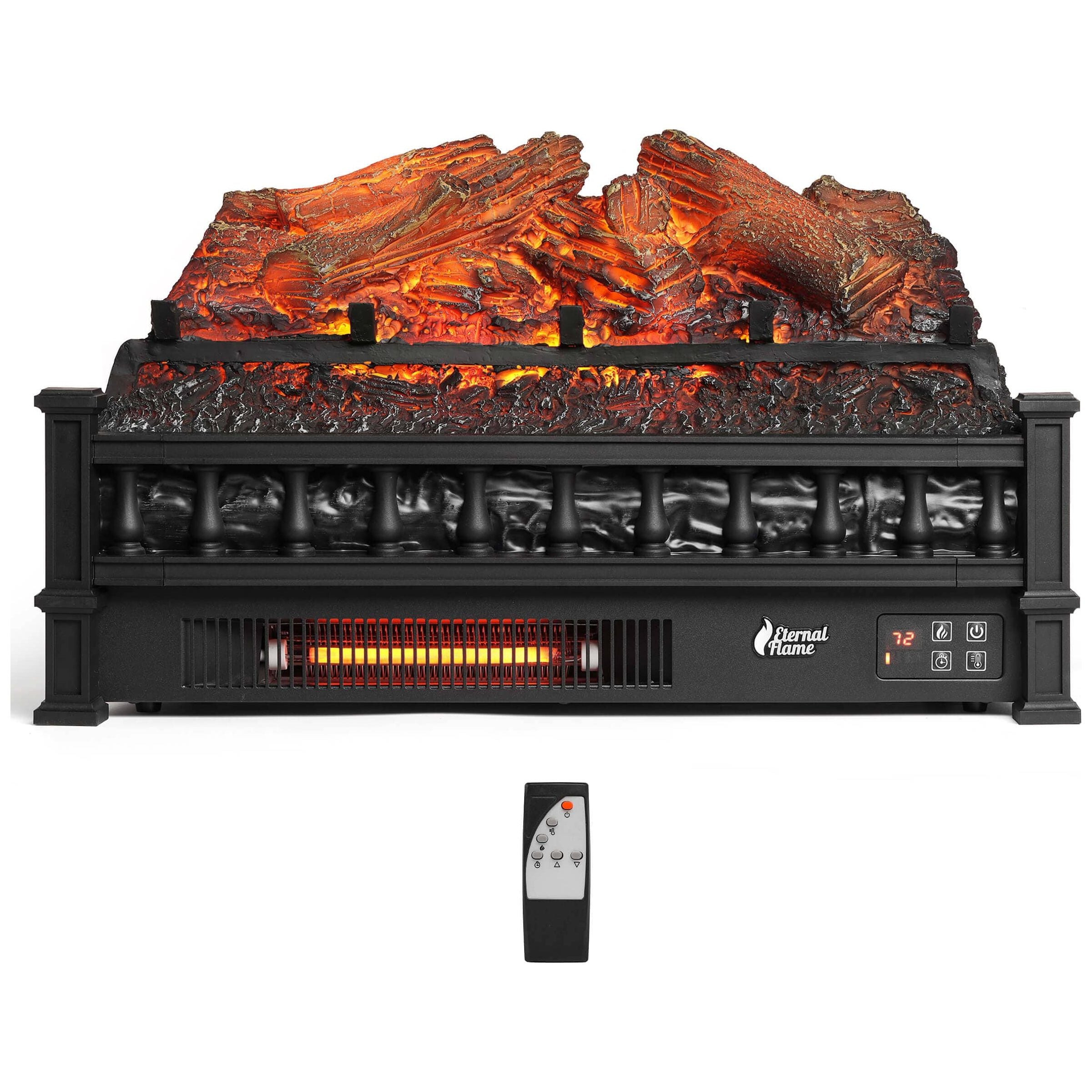 Turbro Eternal Flame EF23-LG Electric Fireplace Logs front view