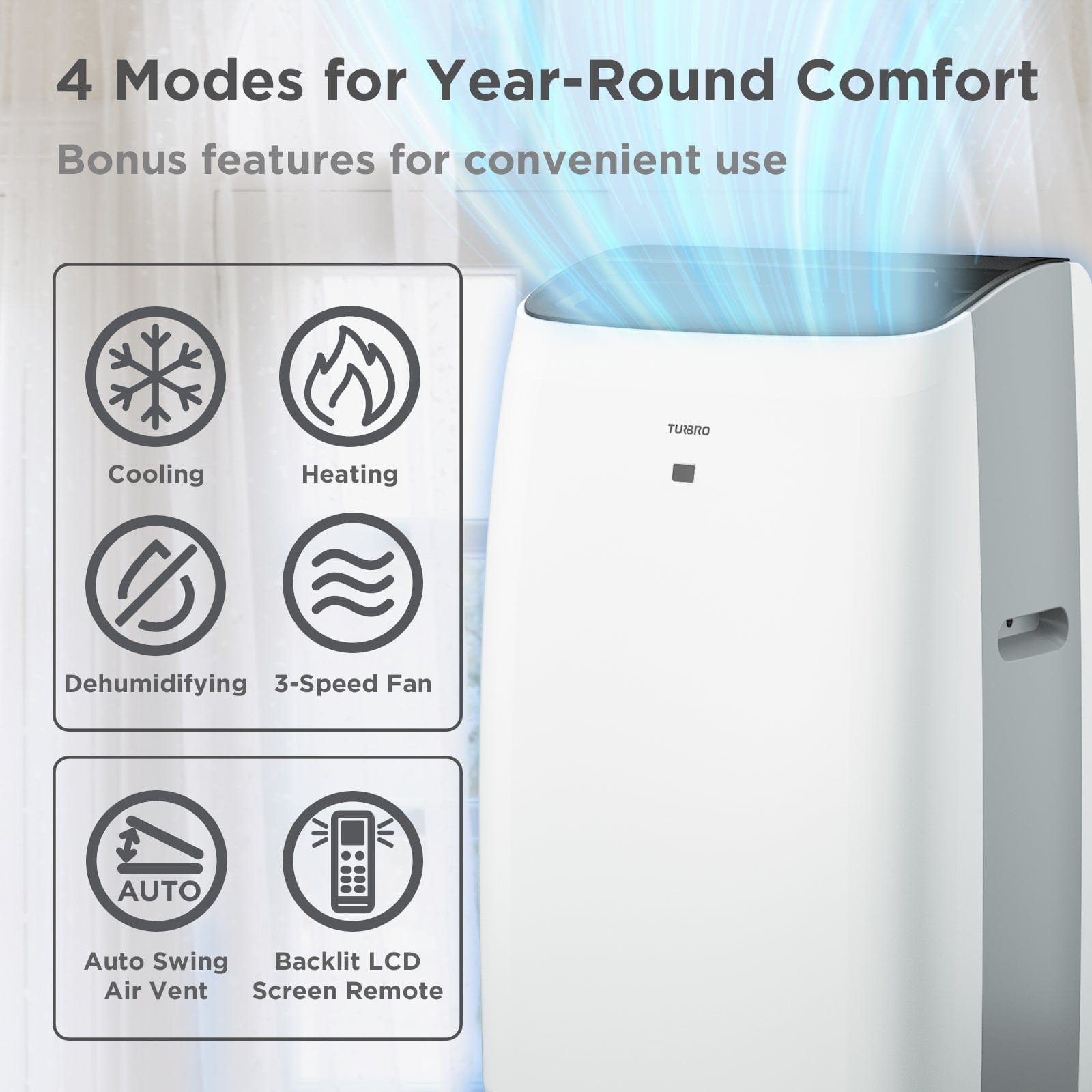 Turbro Greenland 14,000 BTU Portable Air Conditioner & Heater