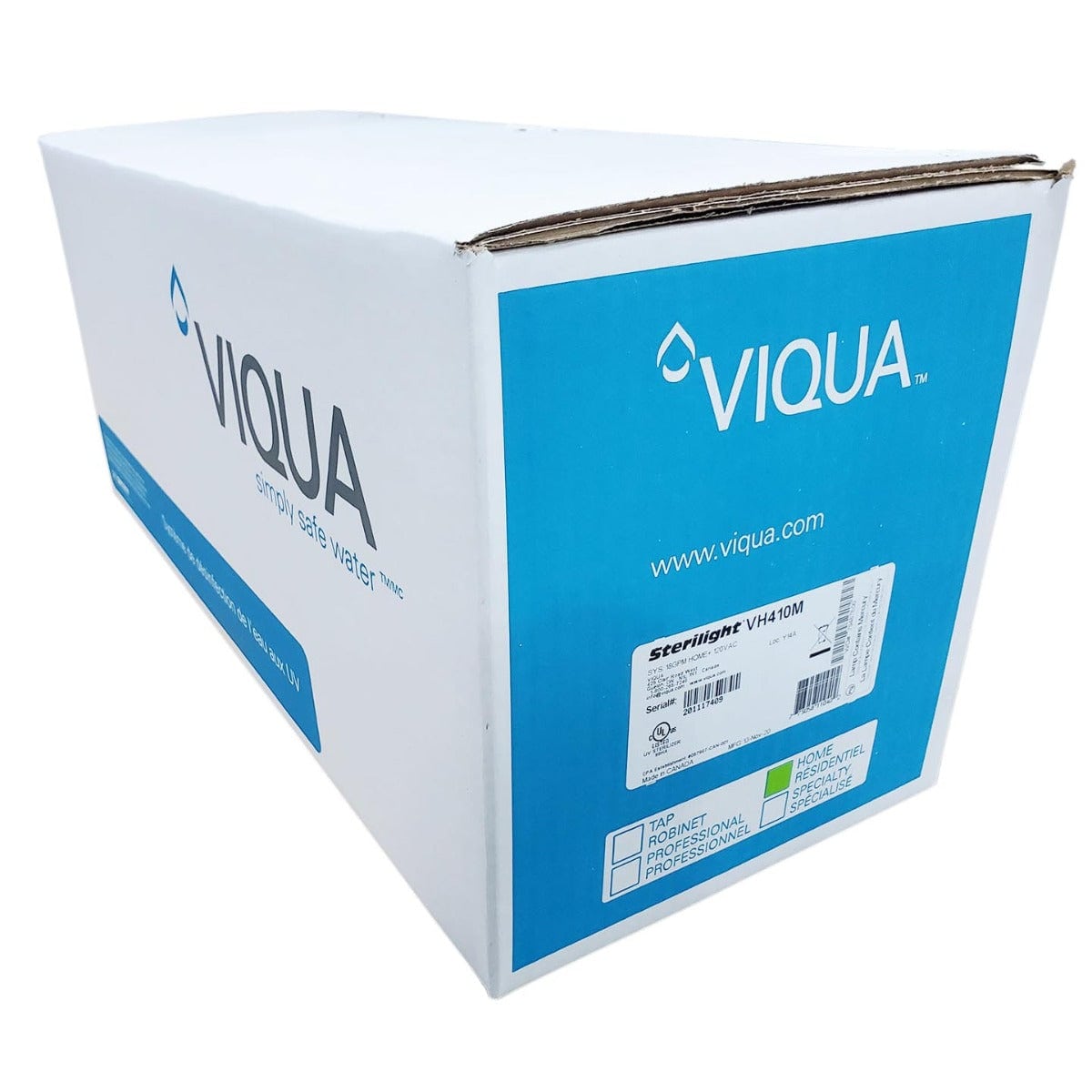 VH410M UltraViolet Water Disinfection System by Viqua SIDE BOX