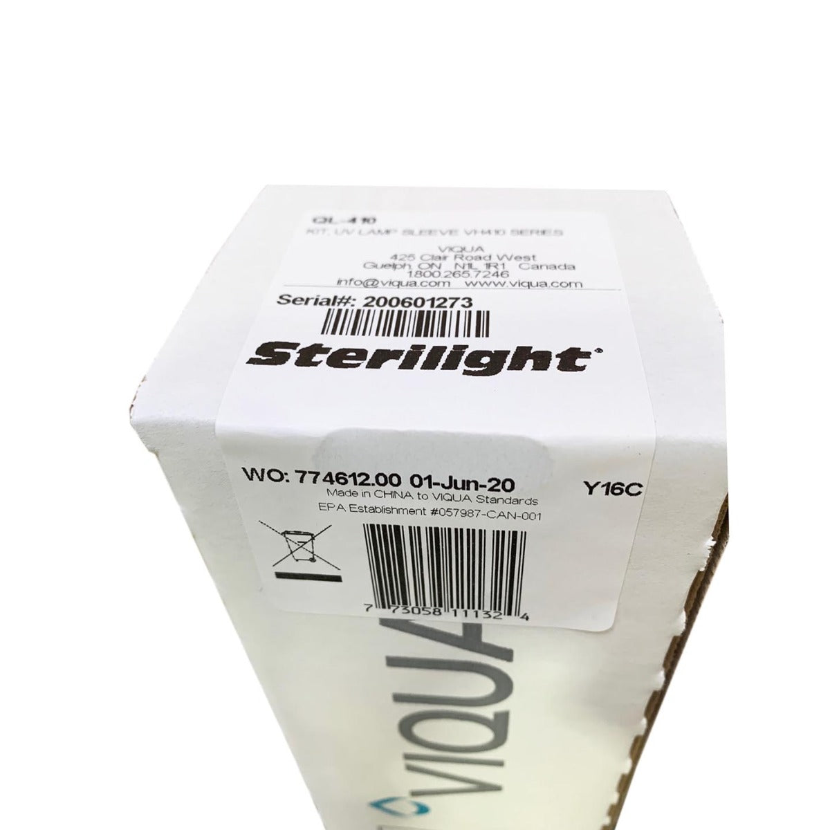 Viqua QL-410 Replacement UV Lamp and Quartz Sleeve for VH410 LABEL