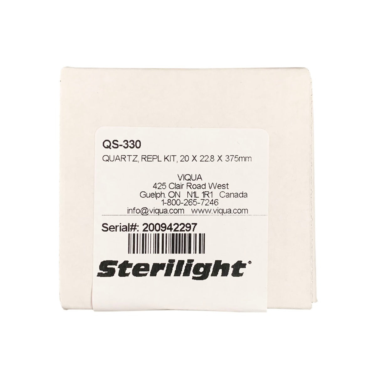 Viqua Replacement Quartz Sleeve QS-330 LABEL