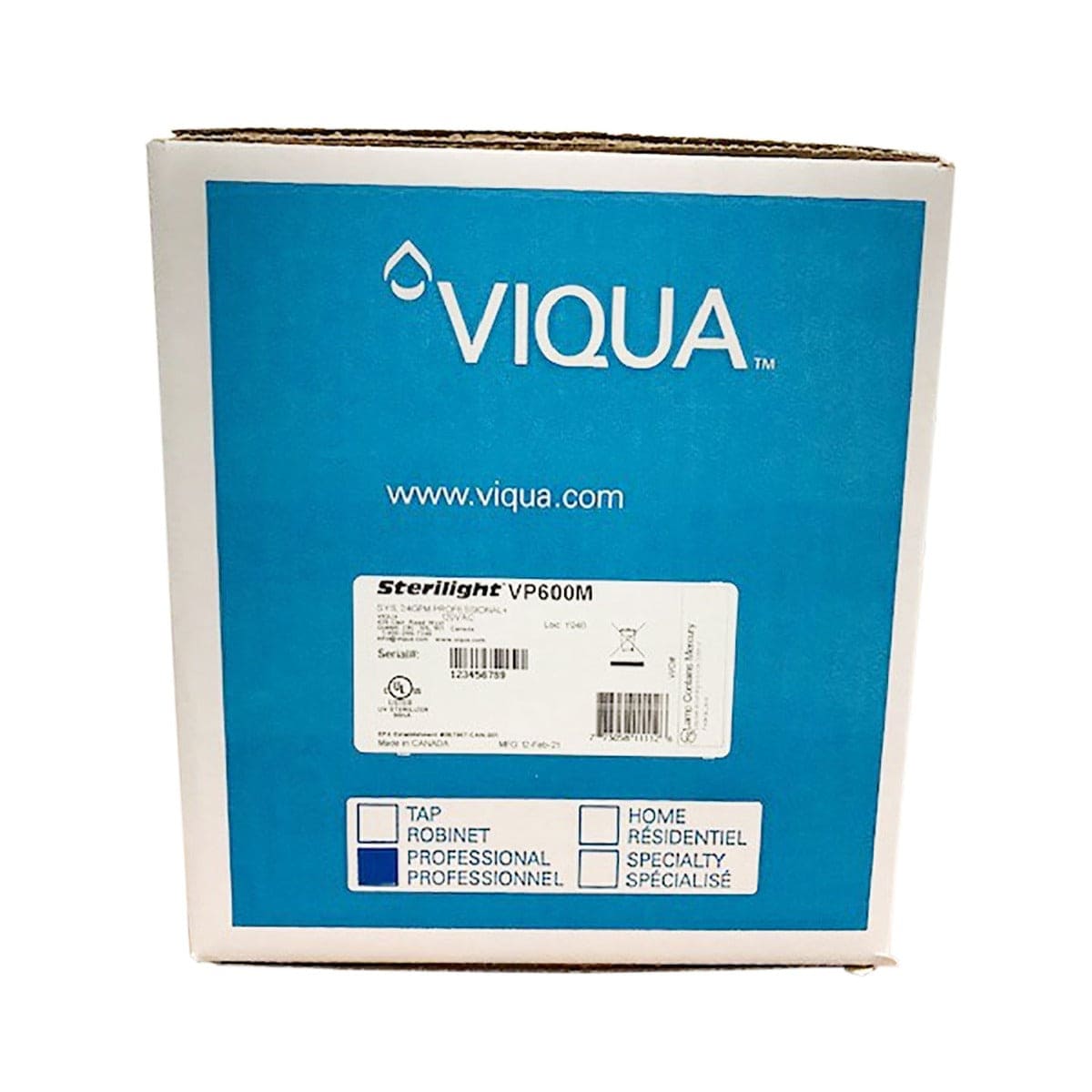 Viqua VP600M Pro.UV Water Disinfection System FRONT BOX