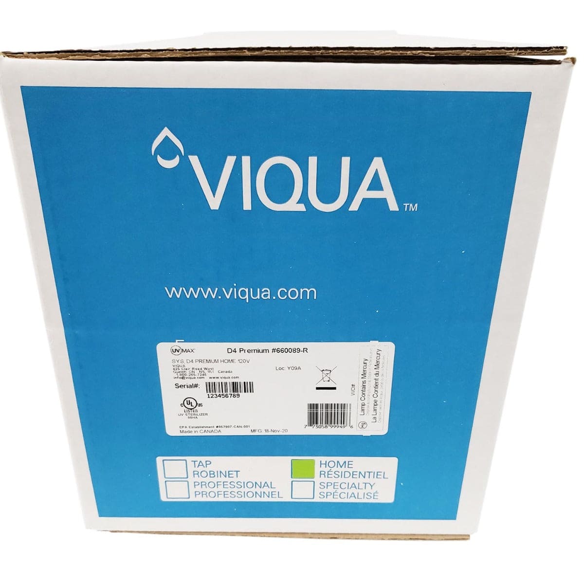 Viqua Whole Home D4 Premium w/ LCD Screen BOX